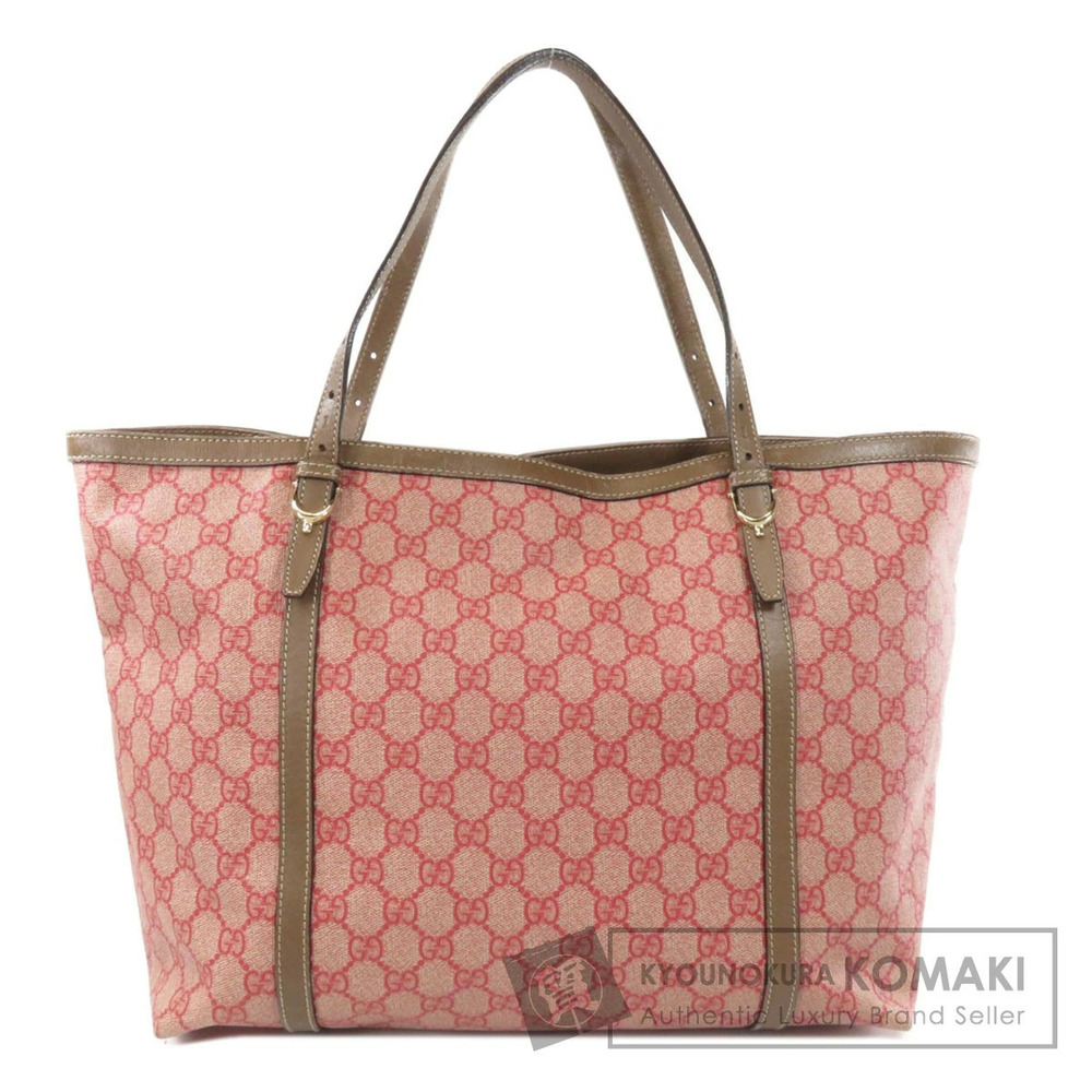Gucci GG Supreme Nice tote bag coated canvas brown leather buckle